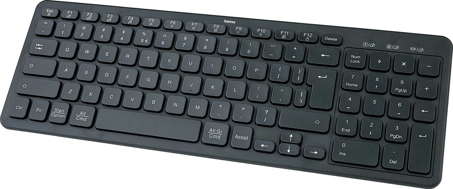 Brezžična večnapravna tipkovnica Hama WK-300, črna