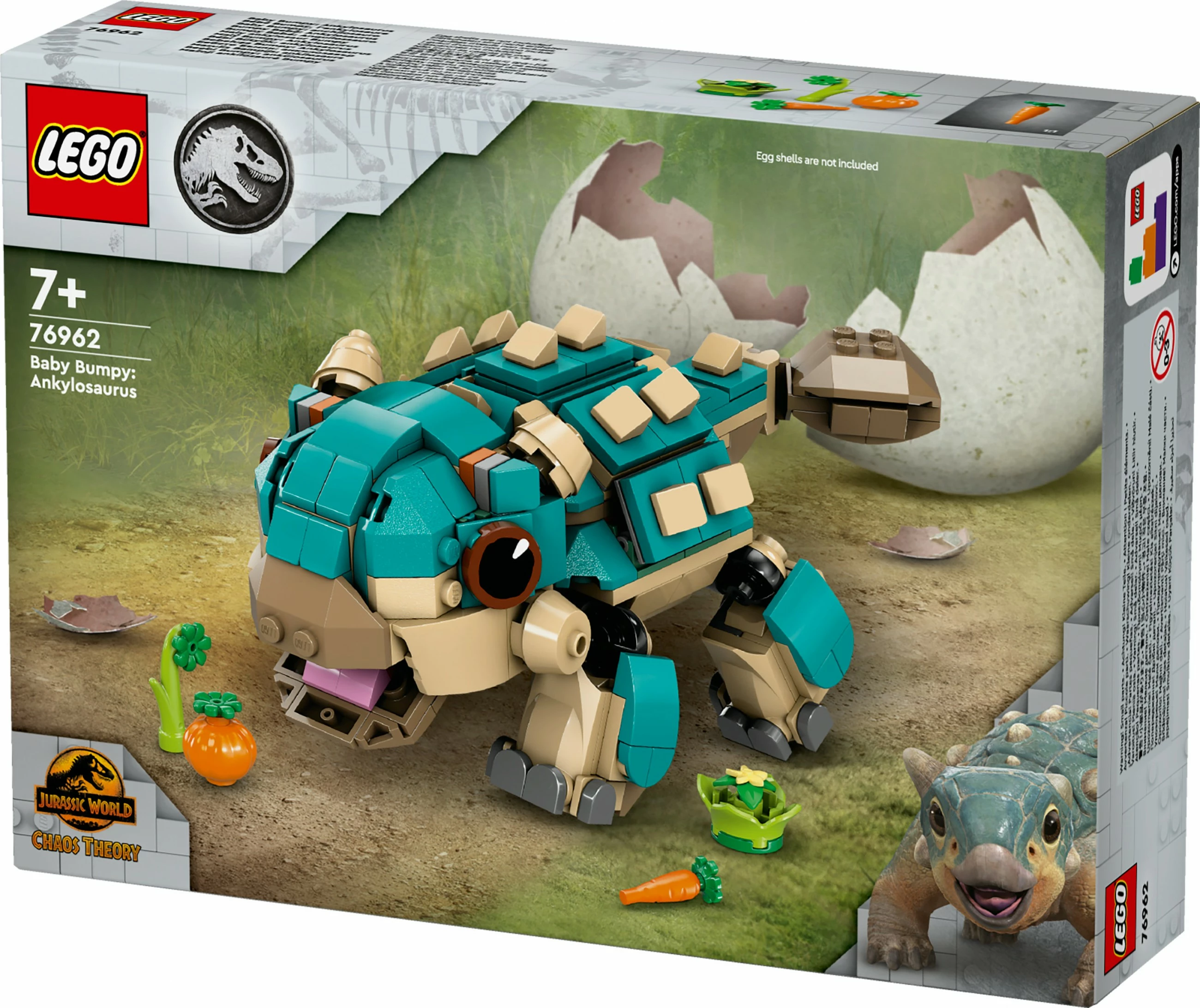 Set gradnje: mladi Ankylosaurus Bumpy (LEGO Jurassic World 76962), večbarven