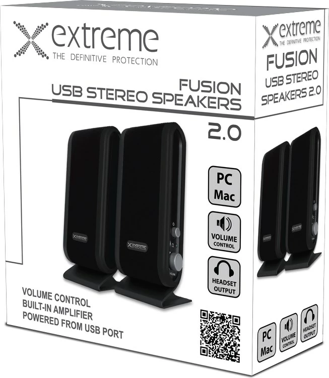 Zvočniki Extreme XP102 2.0, 4 W, črni