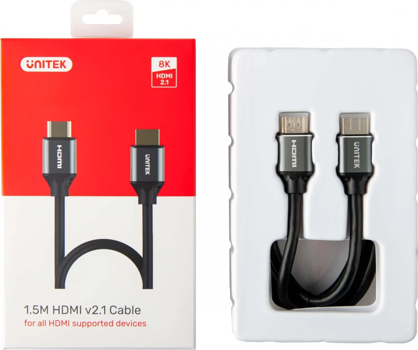 Kabel HDMI, Unitek, črno-srebrn