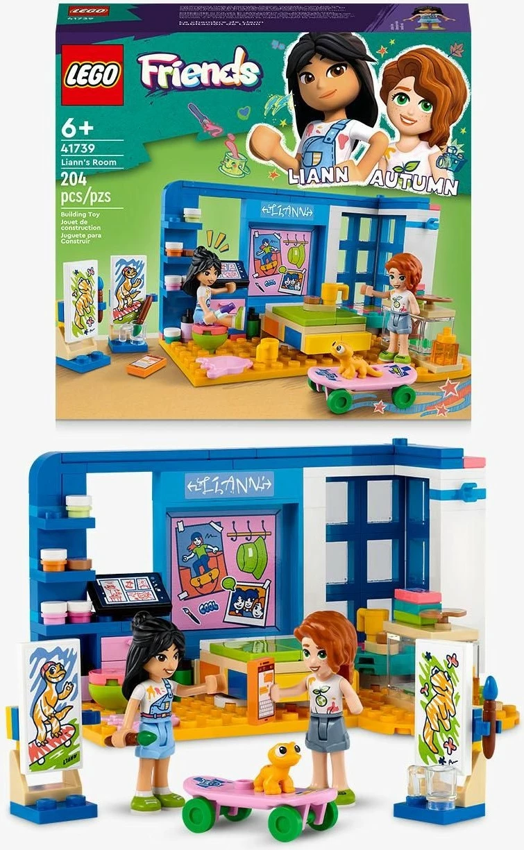 Set za gradnjo Liannina soba, LEGO Friends 41739, 204 kosi, večbarven