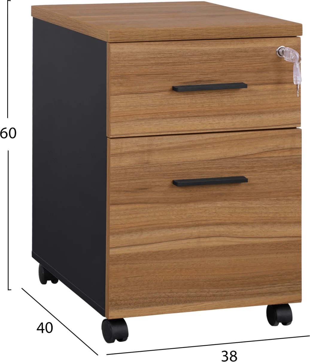 Profesionalni pisarniški predalnik z 2 predaloma Supreme 38x40x60 FH2356