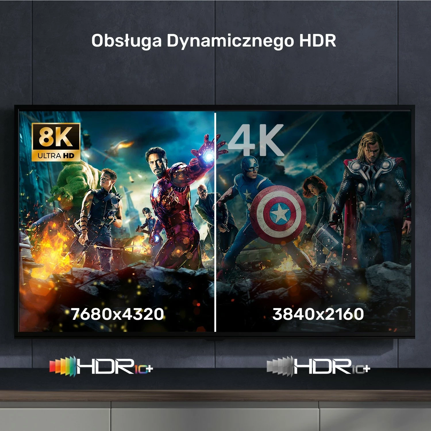 HDMI kabel 2.1, 8K 60Hz, 1,5 m, črno-srebrn — Unitek