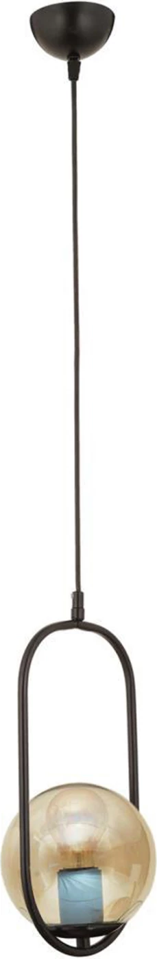 Kovinska stropna svetilka črne barve FH7386.01 17x80 cm