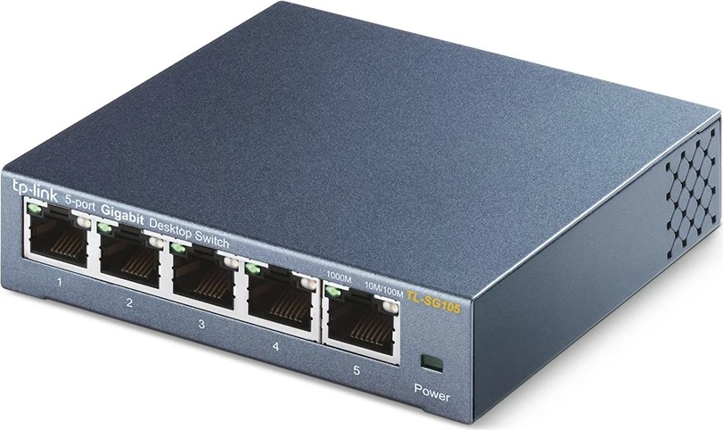 Gigabit Ethernet 5-portni stenski switch TP-Link, 10/100/1000 Mbps, polni duplex