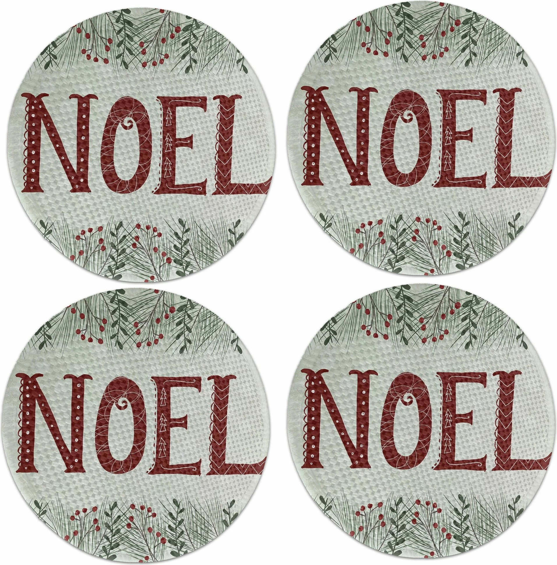 Namizne podloge, Hermia Concept model NOEL, večbarvne, 37 cm, 4 kosi