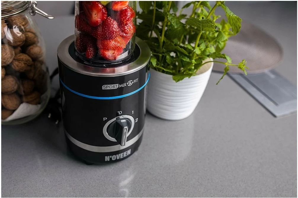 Blender za športne napitke Mix & Fit X-Line SB2000 N'OVEEN, 500 W, 800 ml, črn