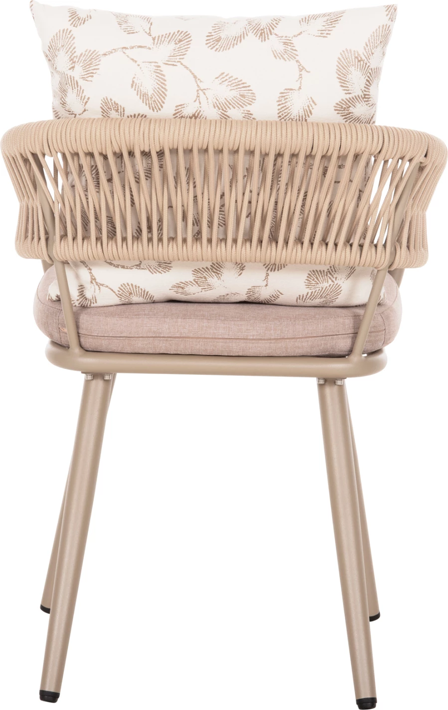 Aluminijasti naslanjač CAMDEN FH6141.04 z blazino z vzorcem - kapučino 56x60x72-87H cm