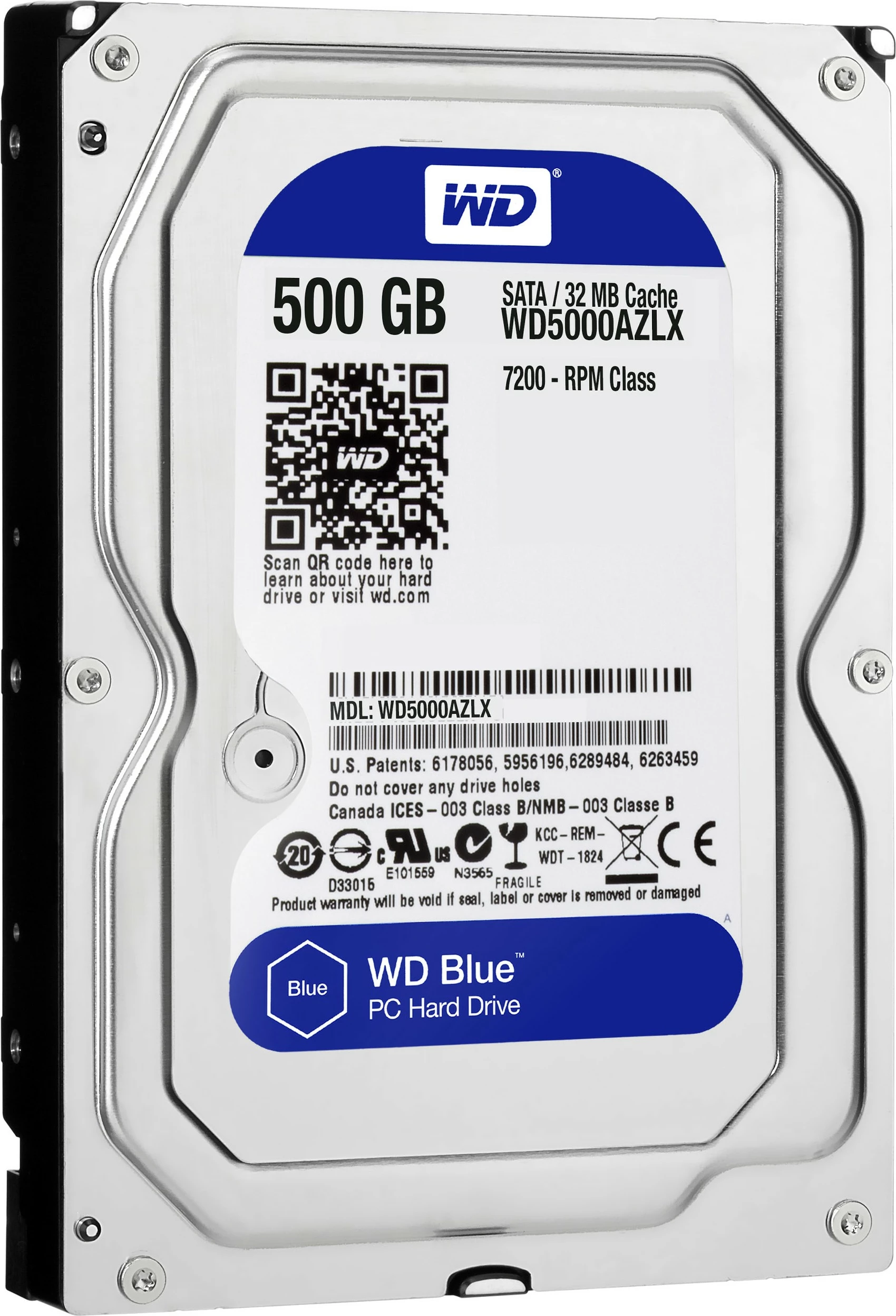 Notranji trdi disk 500 GB 7200 RPM, Western Digital Blue