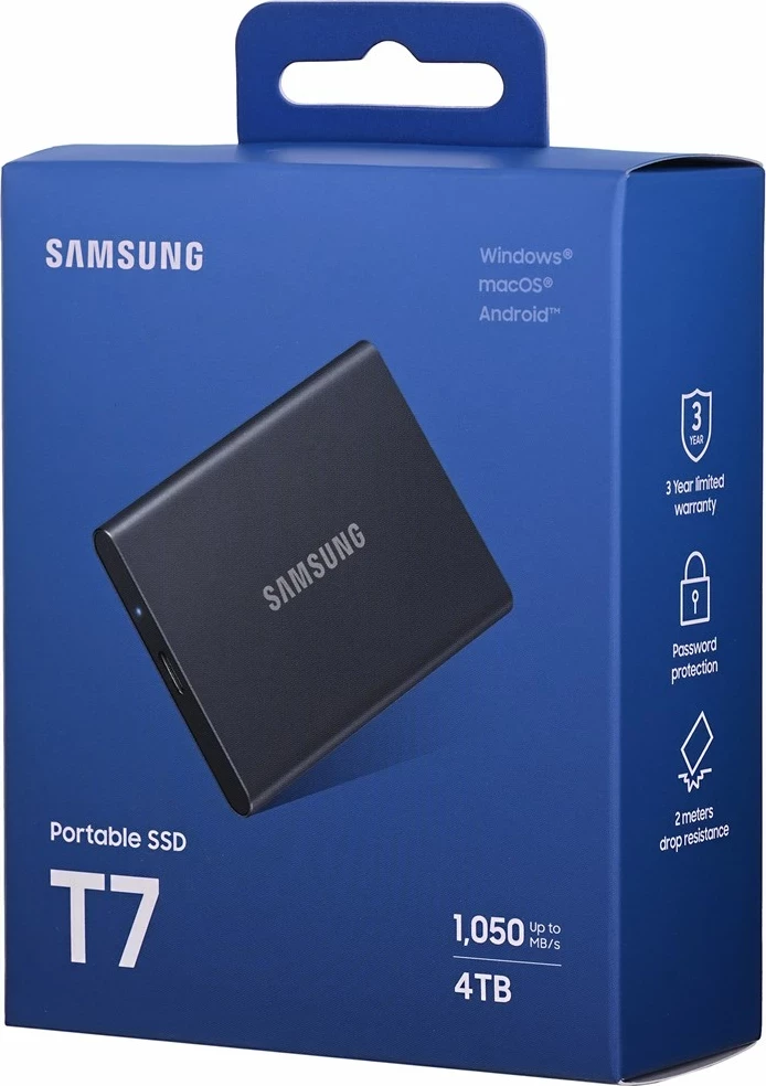 Zunanji SSD 4 TB Samsung MU-PC4T0T, USB Type-C 3.2 Gen 2, titan siva