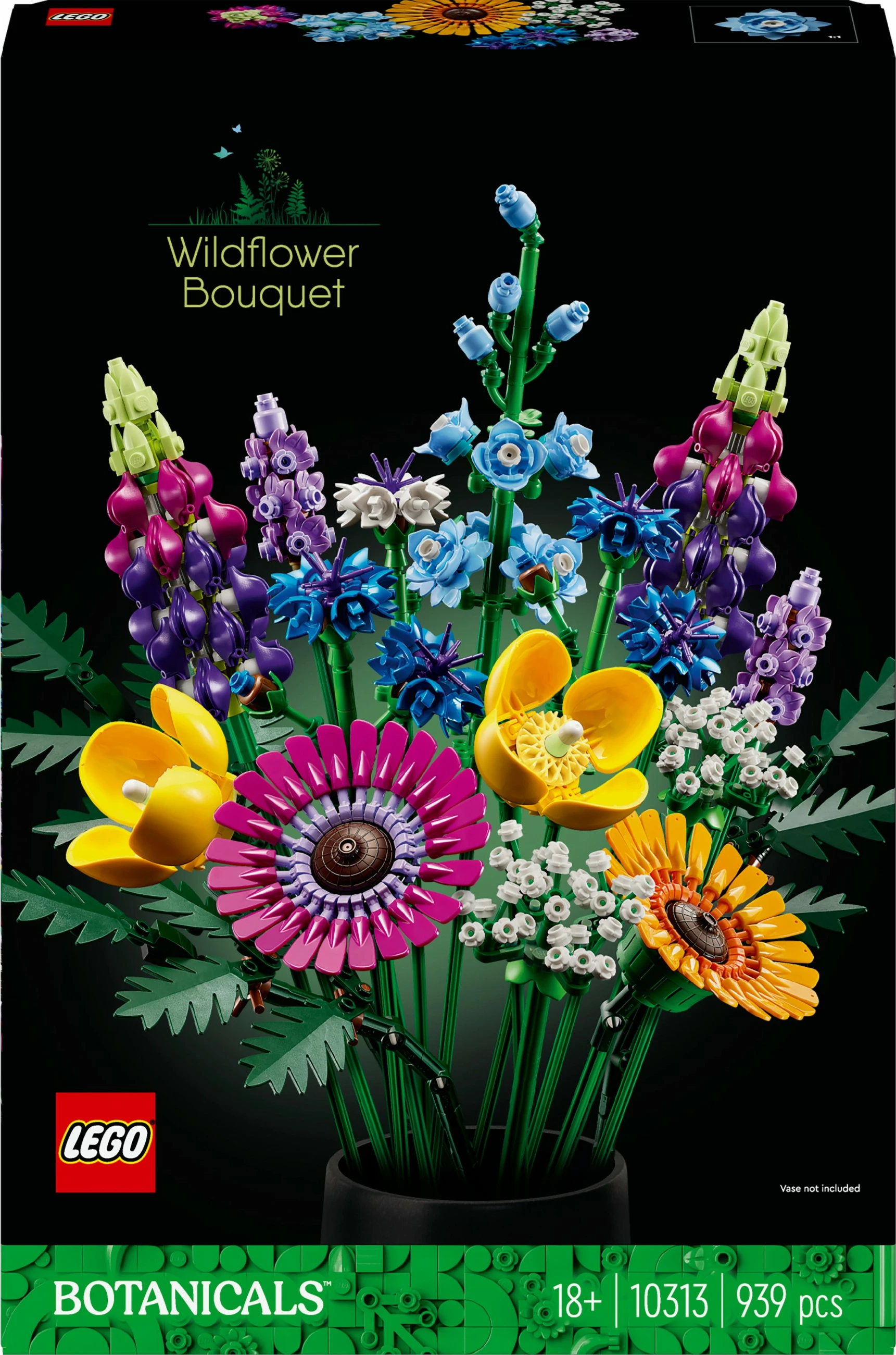 Cvetlična šopka LEGO ICONS Wildflower Bouquet, 939 kosov, večbarvno
