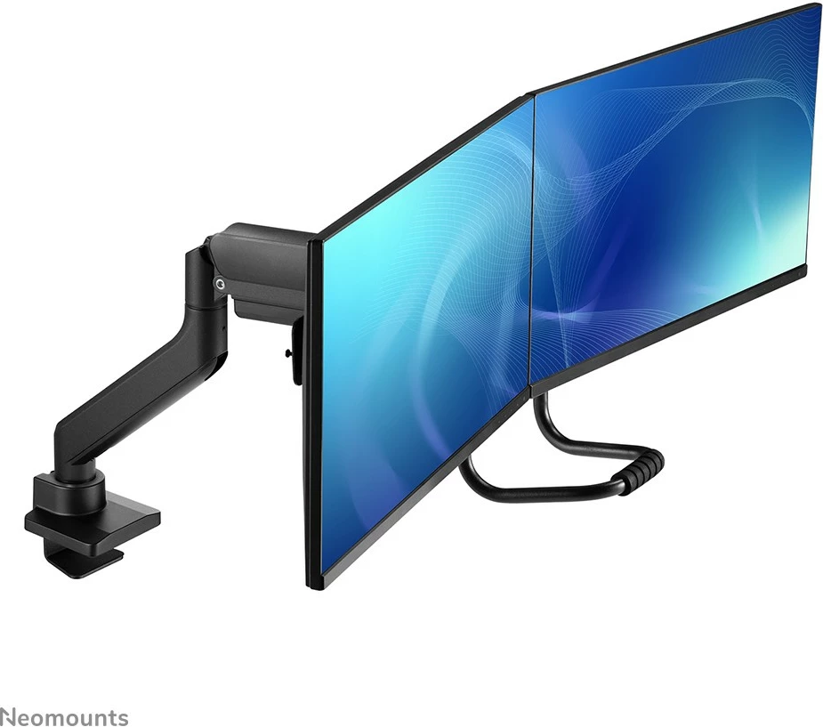 Nagibno stojalo za dva monitorja Neomounts DS75-450BL2, objemka/gnom, 8 kg, 17"-32", 100 x 100 mm, črno