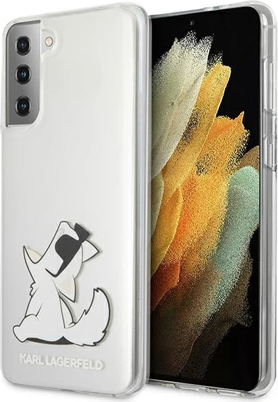 Ovitek za telefon Choupette Fun, Karl Lagerfeld, za Samsung Galaxy S21+, prozoren