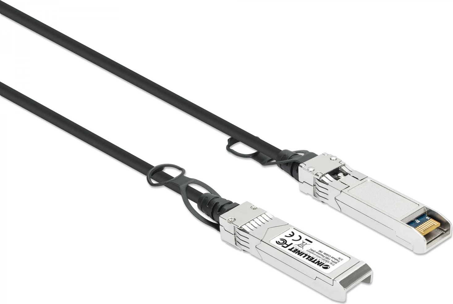 Twinax povezovalni kabel Intellinet 508391 SFP+ 10G, pasiven, 1 m, črn