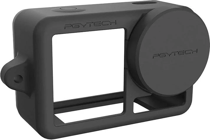 Silikonski ovitek za DJI Osmo Action 3 PGYTECH, črn, z vrvico