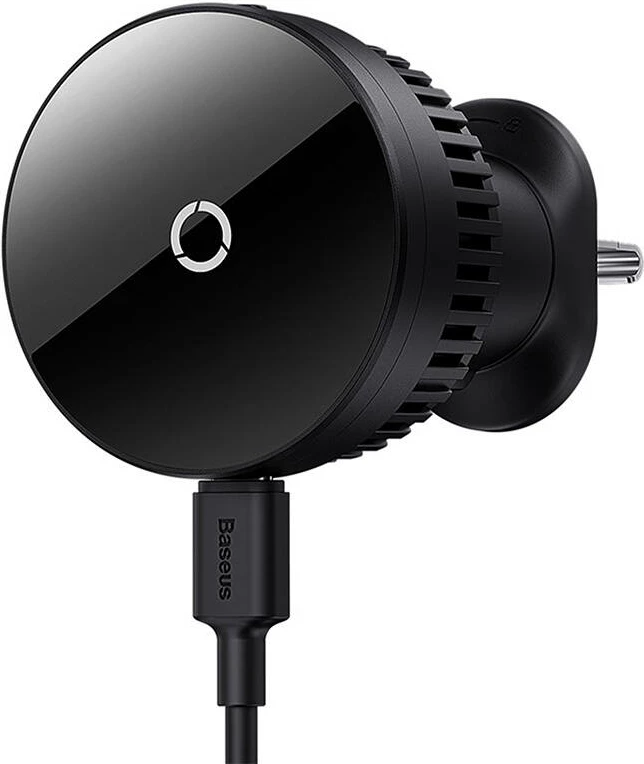 Magnetni avto nosilec z brezžičnim polnjenjem 15W, Baseus MagPro, črn