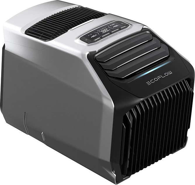 Prenosni klimatski aparat, 5100 BTU/6100 BTU, ogrevanje in hlajenje, EcoFlow Wave 2, švicenski vtič (CH), črn/siv