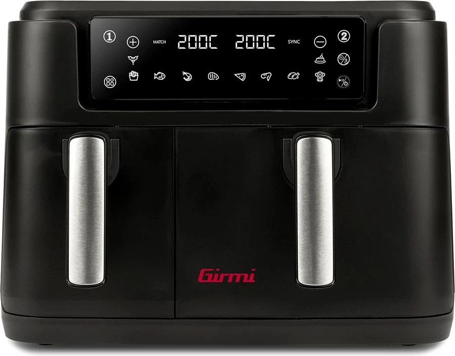 Friteznik na vroč zrak, Girmi FG26, 2400 W, črn, na dotik