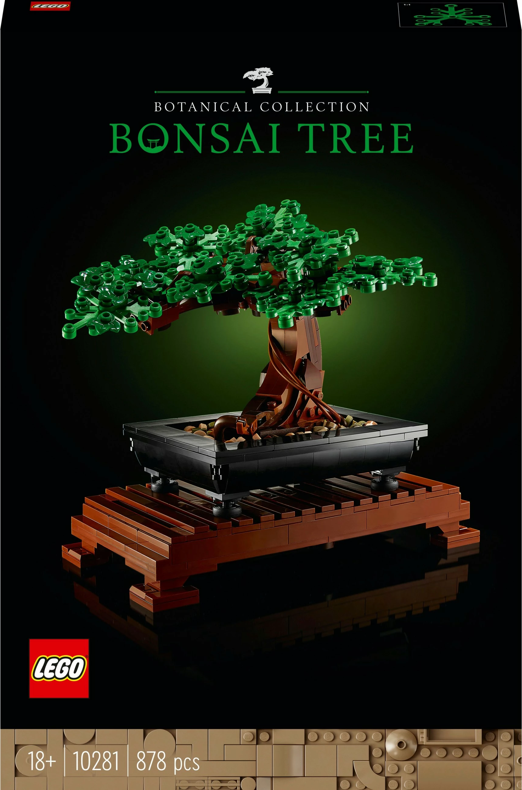Set za izdelavo bonsaja LEGO Creator Expert, 878 kosov, plastika, večbarven
