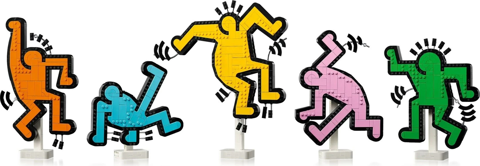 Umetniški set Dancing Figures, LEGO ART Keith Haring 31216, za odrasle, večbarven