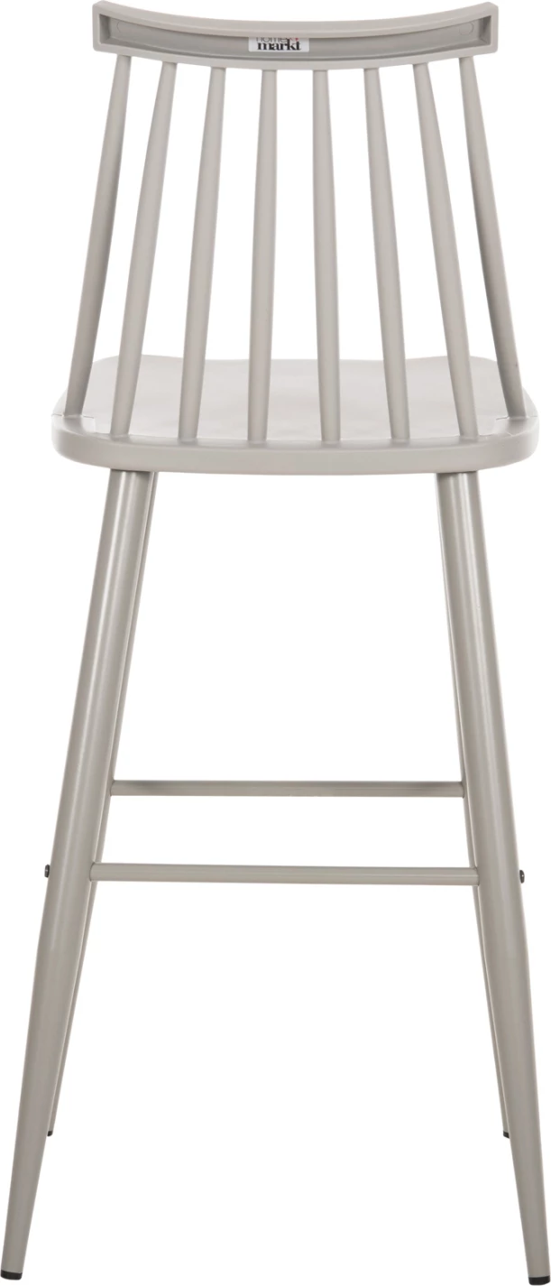 Barski stol z visokim sedežem VANESSA FH8459.20 s sivimi PP in sivimi kovinskimi nogami 47x48,5x107Hcm, set 2 kosov