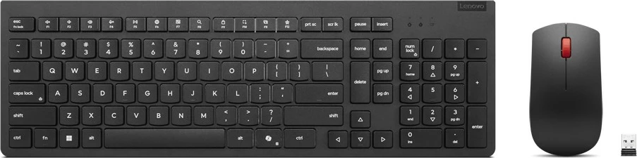 Brezžični komplet tipkovnice in miške Lenovo Essential Wireless Combo Gen2, nemška, črn