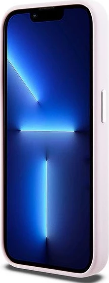 Ovitek za telefon iz tekočega silikona MagSafe za iPhone 14 Pro, roza, DKNY