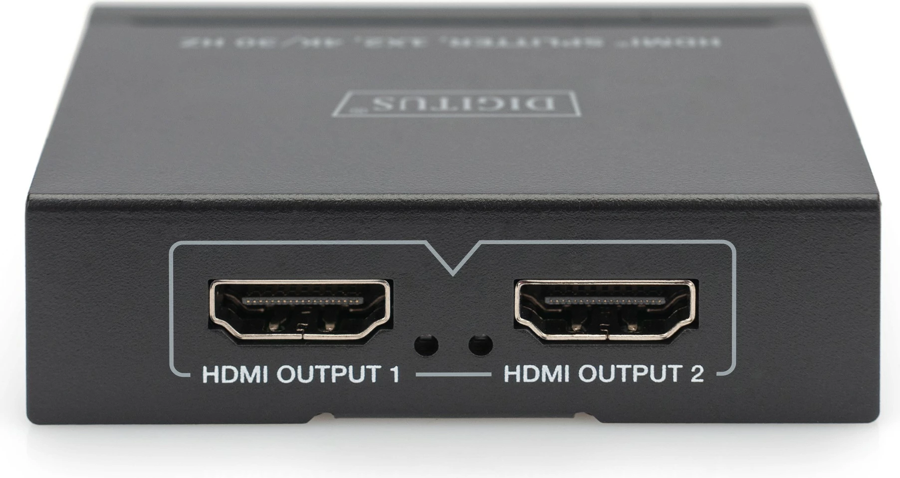 HDMI razdelilec 1x2, 4K/30Hz, 2x HDMI, metalen, črn - Digitus