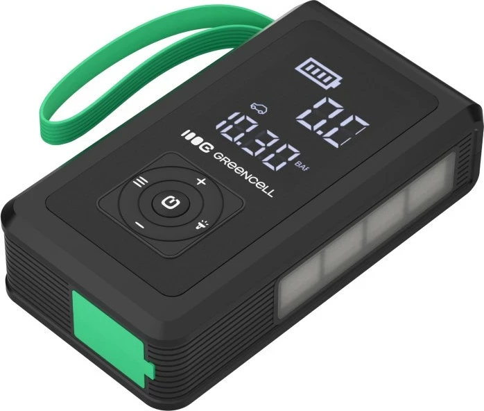 Powerbank 8000 mAh, črn s svetlo zelenimi detajli, Green Cell CJSGC03