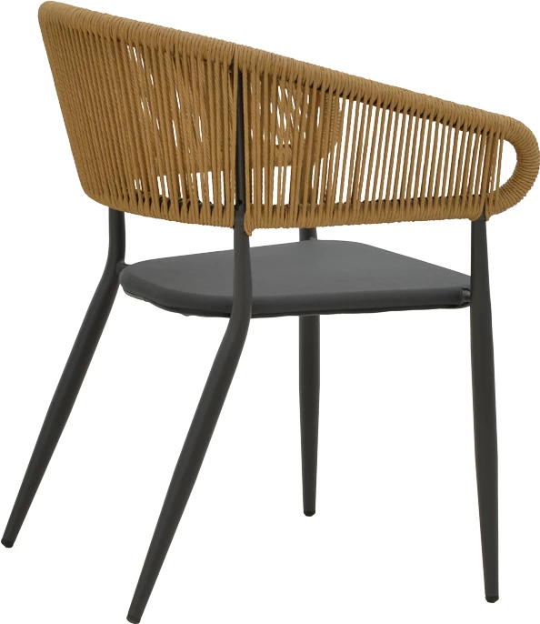 Set za jedilnico za teraso Kliton-Raven, alumin, antracit-naravna, 80x80x74 cm, 5-delni