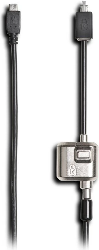 Varnostna ključavnica MiniSaver, Kensington, 1,8 m, ključ, jekleni karbon, črna