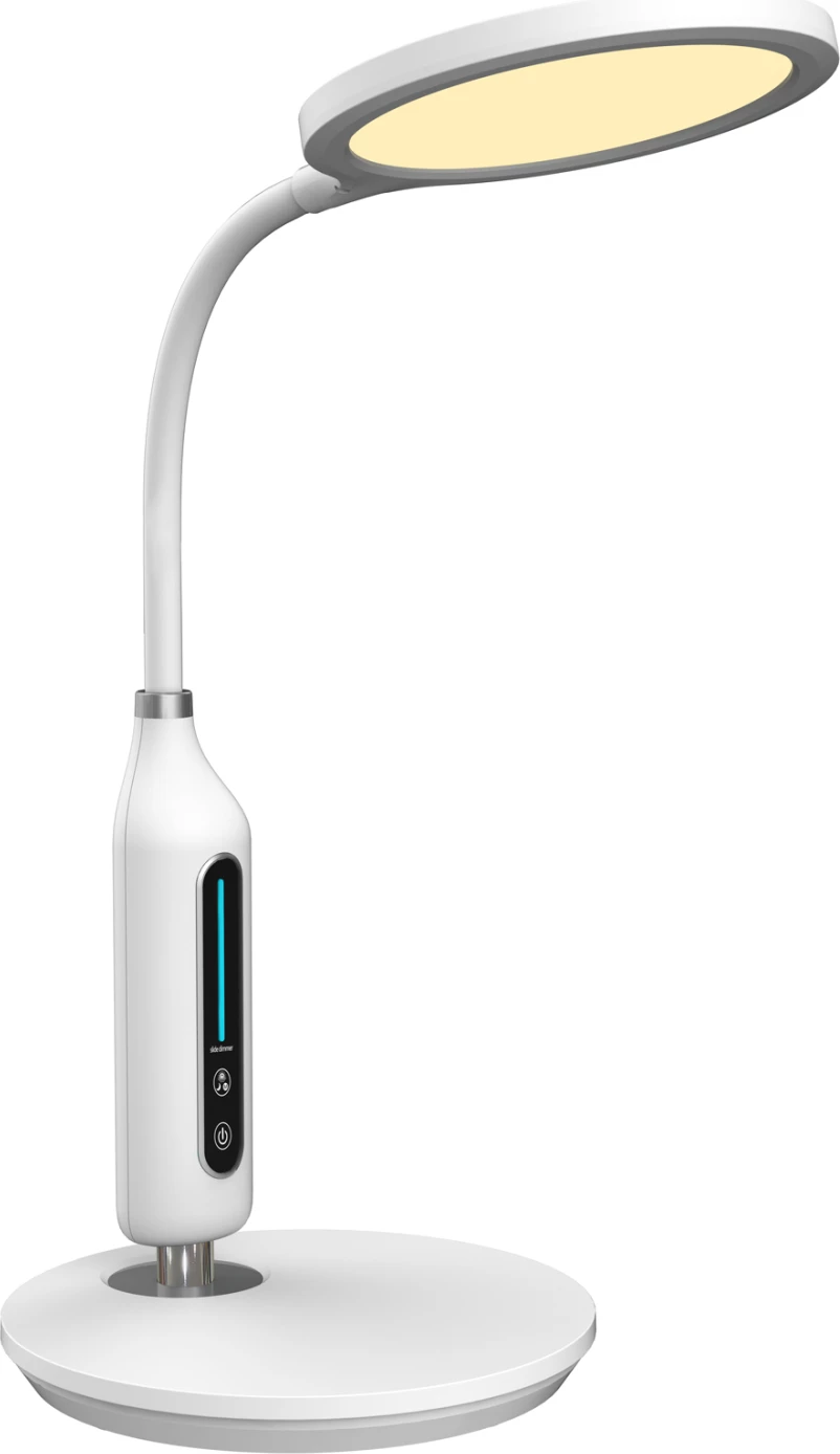 LED namizna svetilka BLAIN FH4460.01 bela ABS in silikon