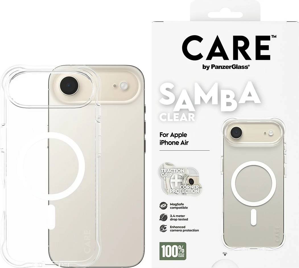 Prozoren ovitek za telefon PanzerGlass CARE Samba Clear MagSafe za iPhone