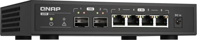 Nemanagean stik QNAP QSW-2104-2S, 2.5G Ethernet, črn