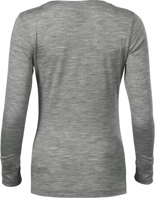 Premium Merino ženska majica z dolgimi rokavi, Malfini, siva