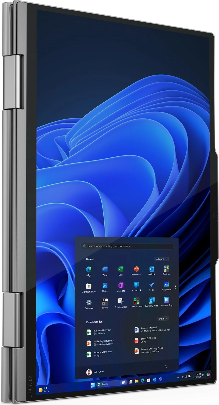 Prenosnik 2in1 Lenovo X1 G10, Ultra7 255U, 32GB RAM, 1TB SSD, 14 inch, siv