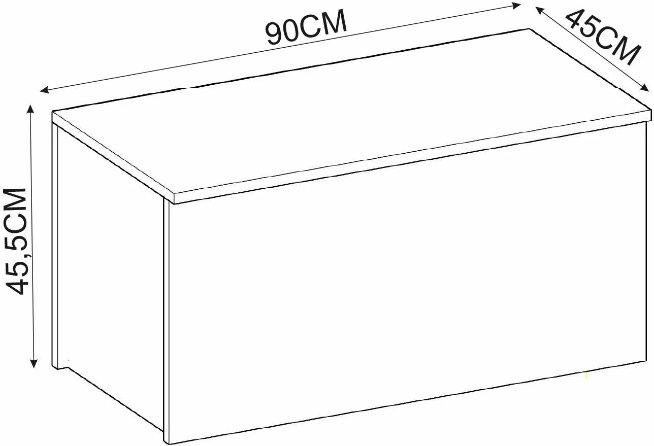 Predal, antracit in rustikalni oreh, Skye Decor Florya