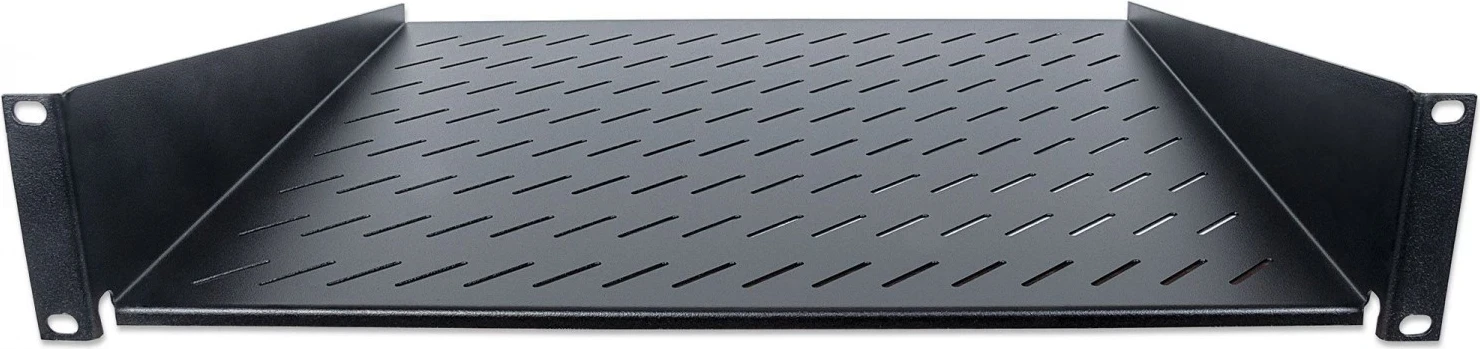 Perforirana polica 2U, 400 mm, za 19" Rack, Intellinet 712514, črna