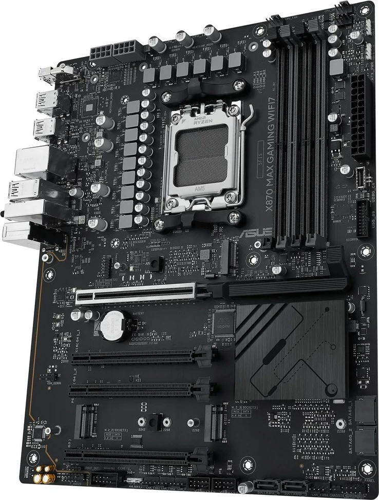 Plošča ASUS X870 MAX GAMING WIFI7, Socket AM5, ATX, večbarvna