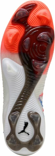 Nogometni čevlji za moške, beli-oranžni Puma Future 8 Ultimate FG M 108581 01