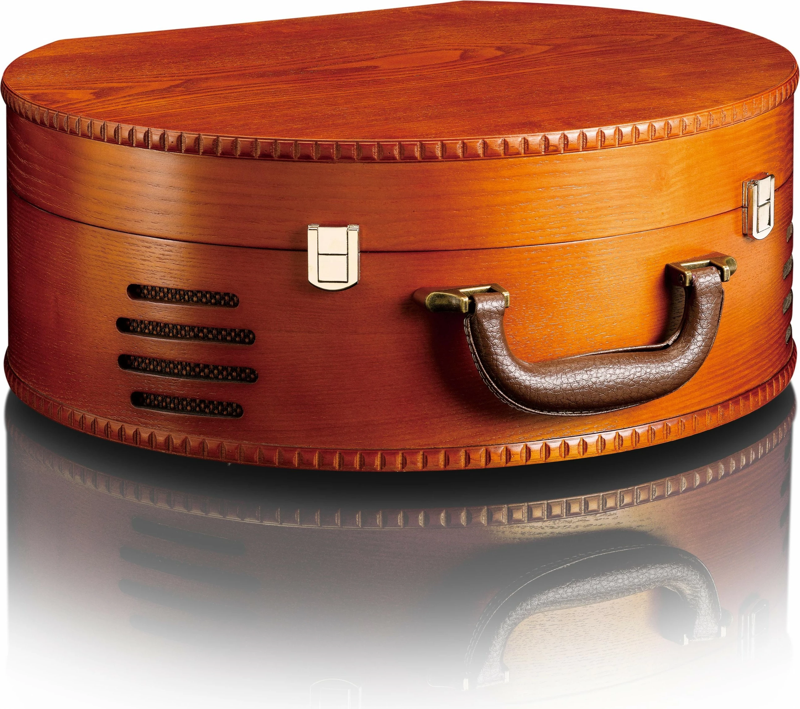 Gramofon iz drevesa, USB, z vgrajenima zvočnikoma, Lenco TT-34, rjav