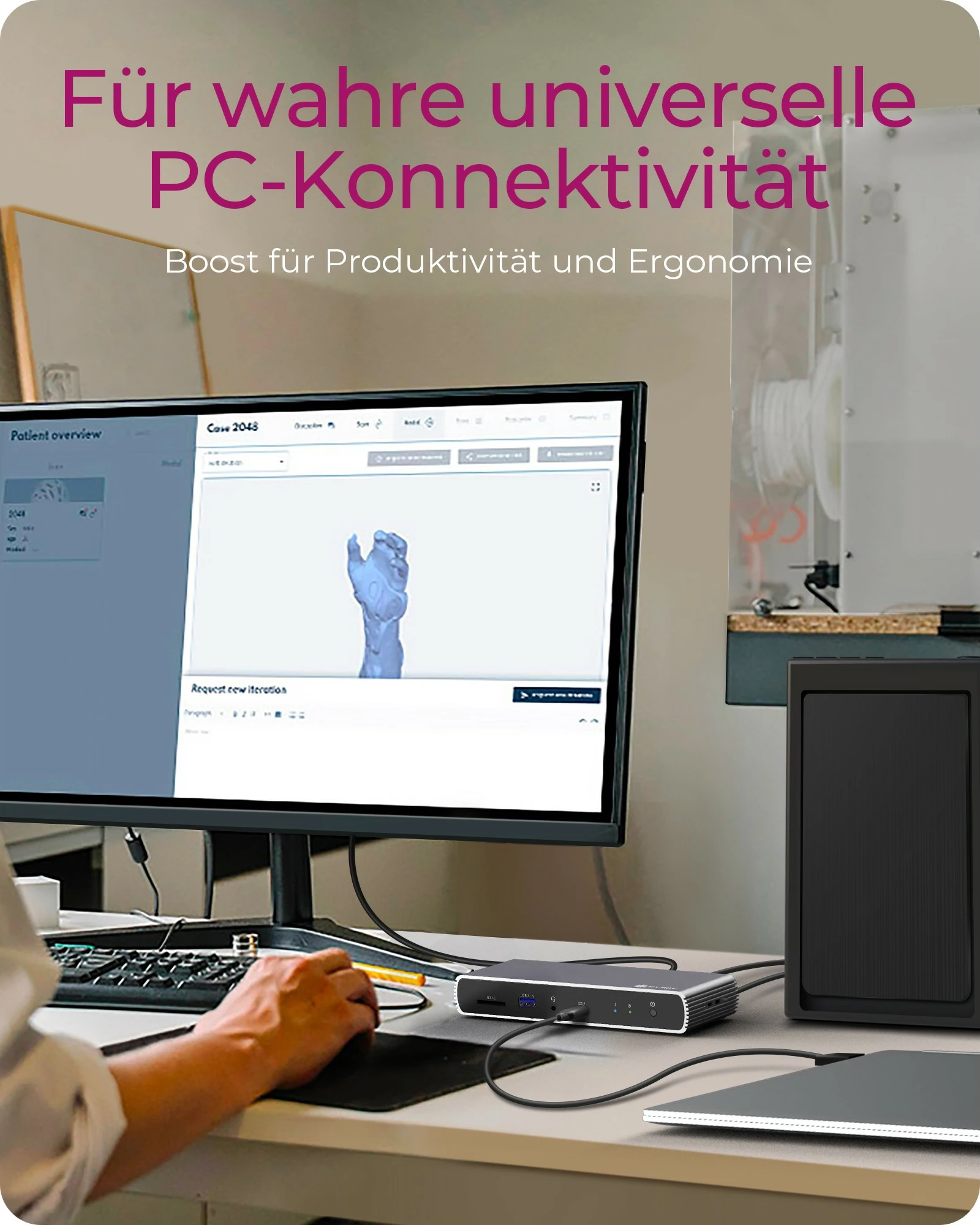 Dokirna postaja Thunderbolt 4, 96W, 2x zaslon, SD, Ethernet, ICY BOX IB-DK8801-TB4, antracitno črna