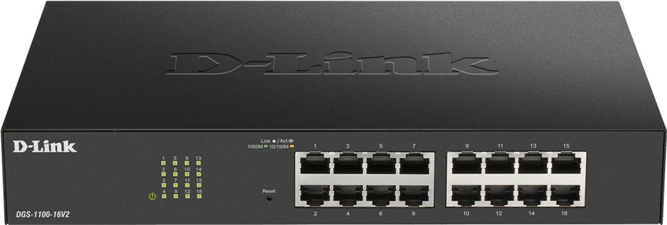 Upravljen L2 gigabitni switch za vgradnjo v rack D-Link DGS-1100-16V2