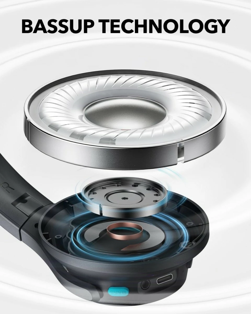 Slušalke over-ear Anker Soundcore Q11i, Bluetooth 5.3, 60 ur baterija, temno siva