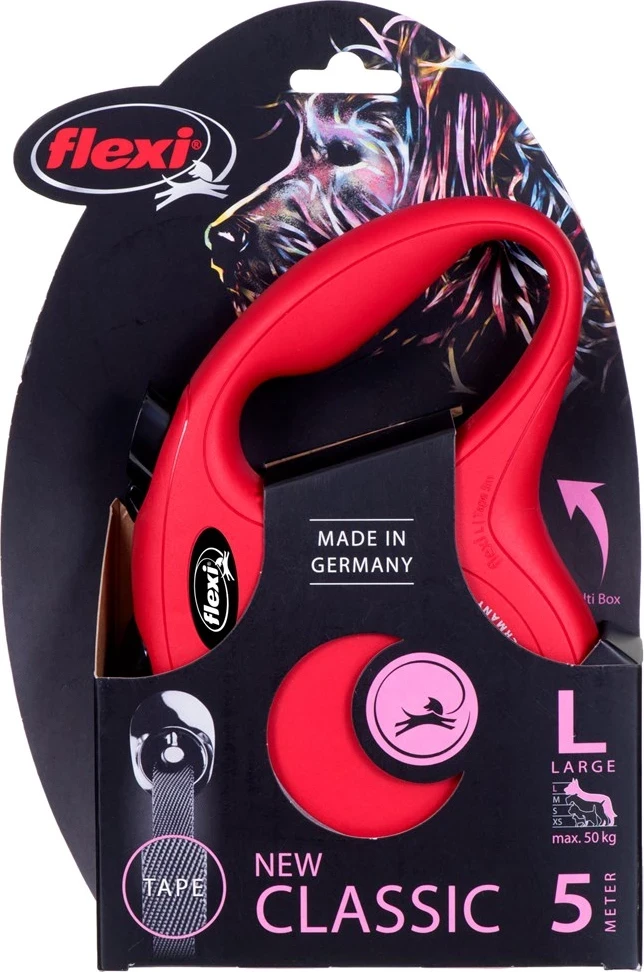 Raztegljiva povodec za pse Flexi, 5 m, oranžen