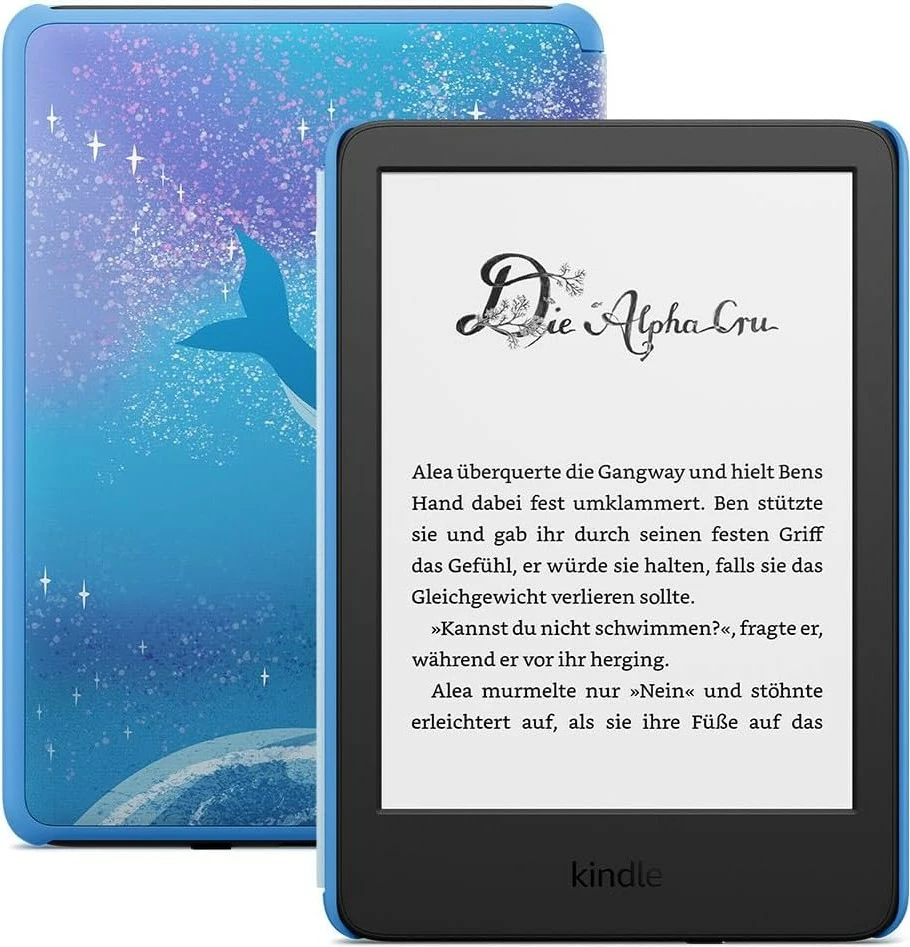 Elektronski bralnik za otroke 16GB, dizajn Weltraumwal, modra - Kindle Kids Edition