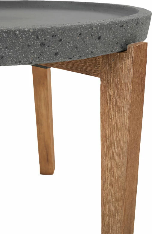 Kavni mizica Orrin, antracit–naravna, 53x53x48 cm