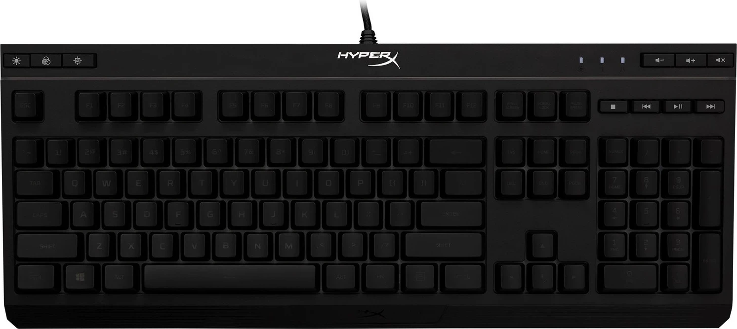 Tipkovnica Alloy Core RGB HyperX, QWERTY (US) angleška, črna