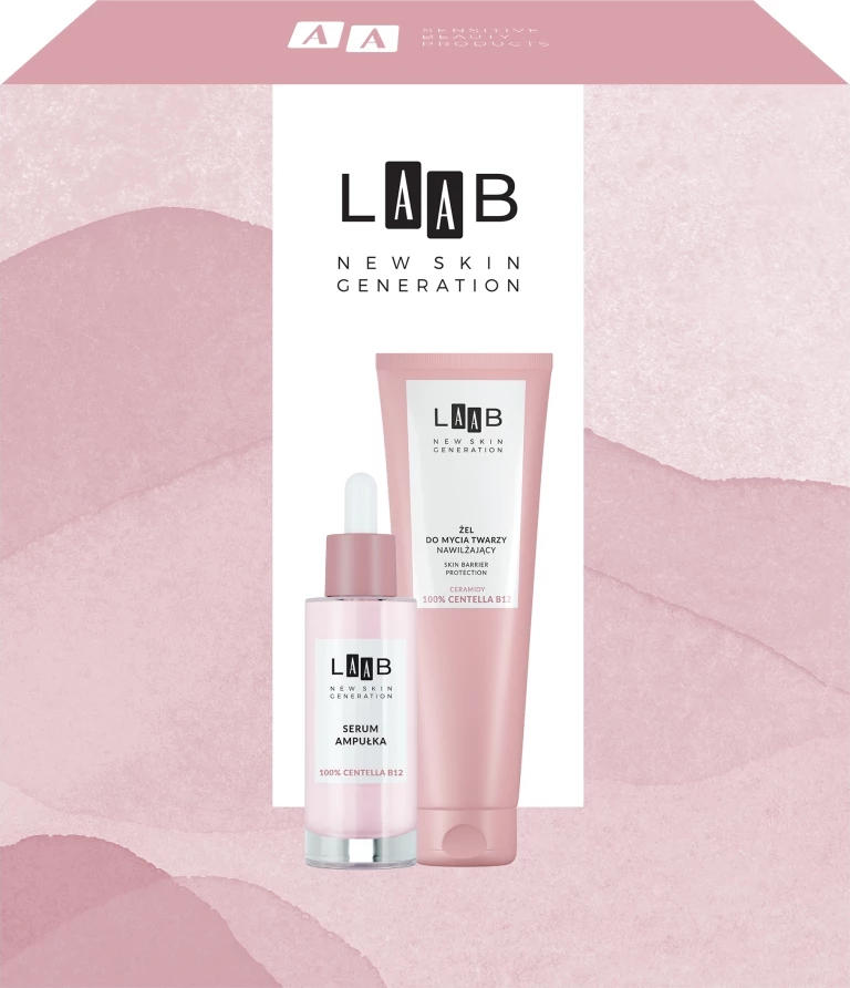 Set za nego obraza AA LAAB za ženske gel za čiščenje 150 ml + koncentriran serum 30 ml