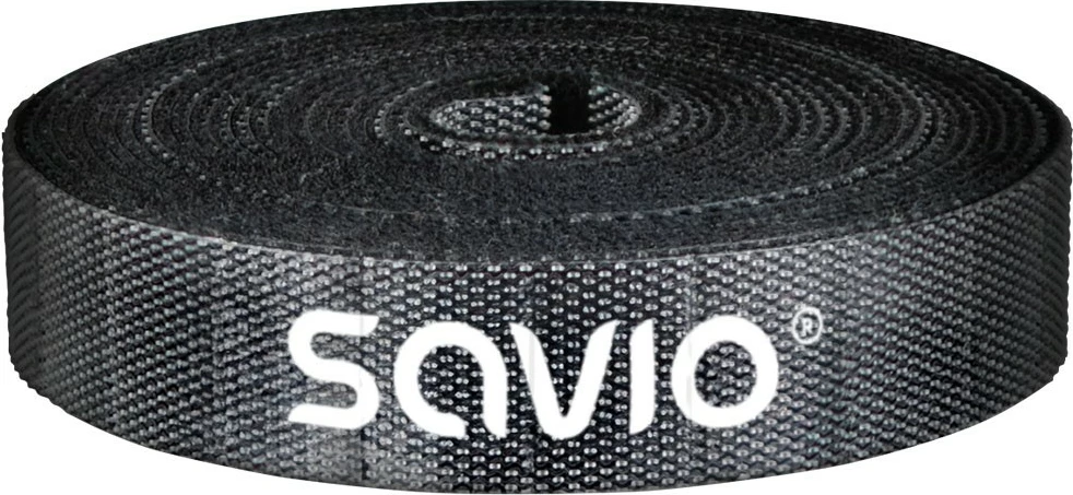 Organizator kablov, trak Velcro 3 m Savio OC-05, črn